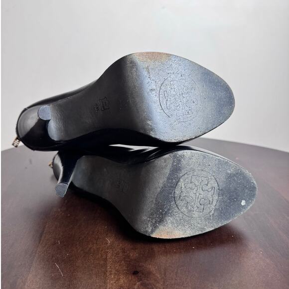 Tory Burch Lysa Chain Ankle Boots - Size 9 - Picture 6 of 8